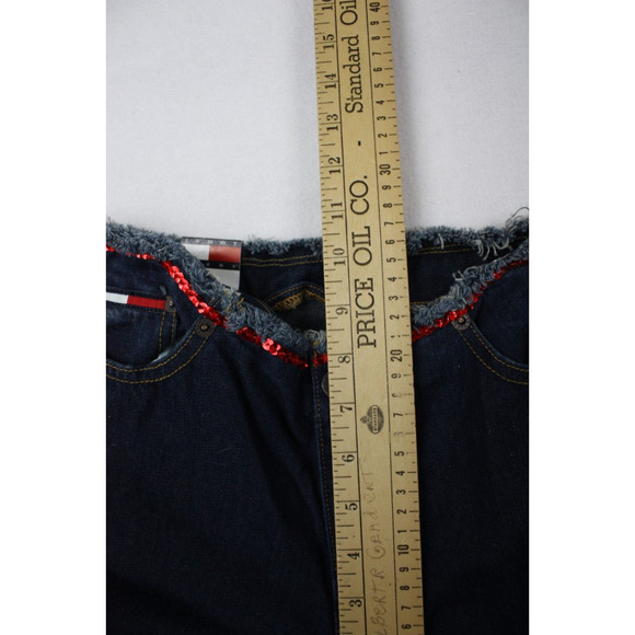 vtg Tommy Hilfiger Jeans Size 5‎ Women Low waist sequins butt spellout y2k - Picture 11 of 15